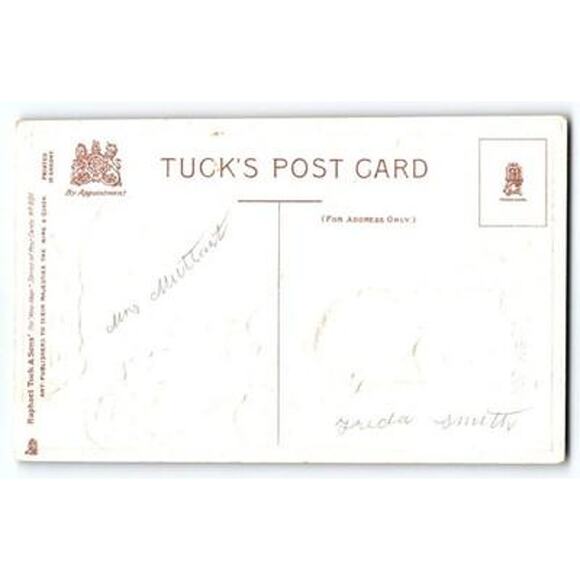 Vintage 1907-1915 Girls Raphael Tuck Happy New Year Postcard January Litho 601 - Picture 2 of 2